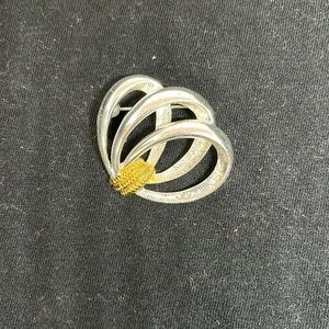 Napier Silver and Gold Toned Brooch